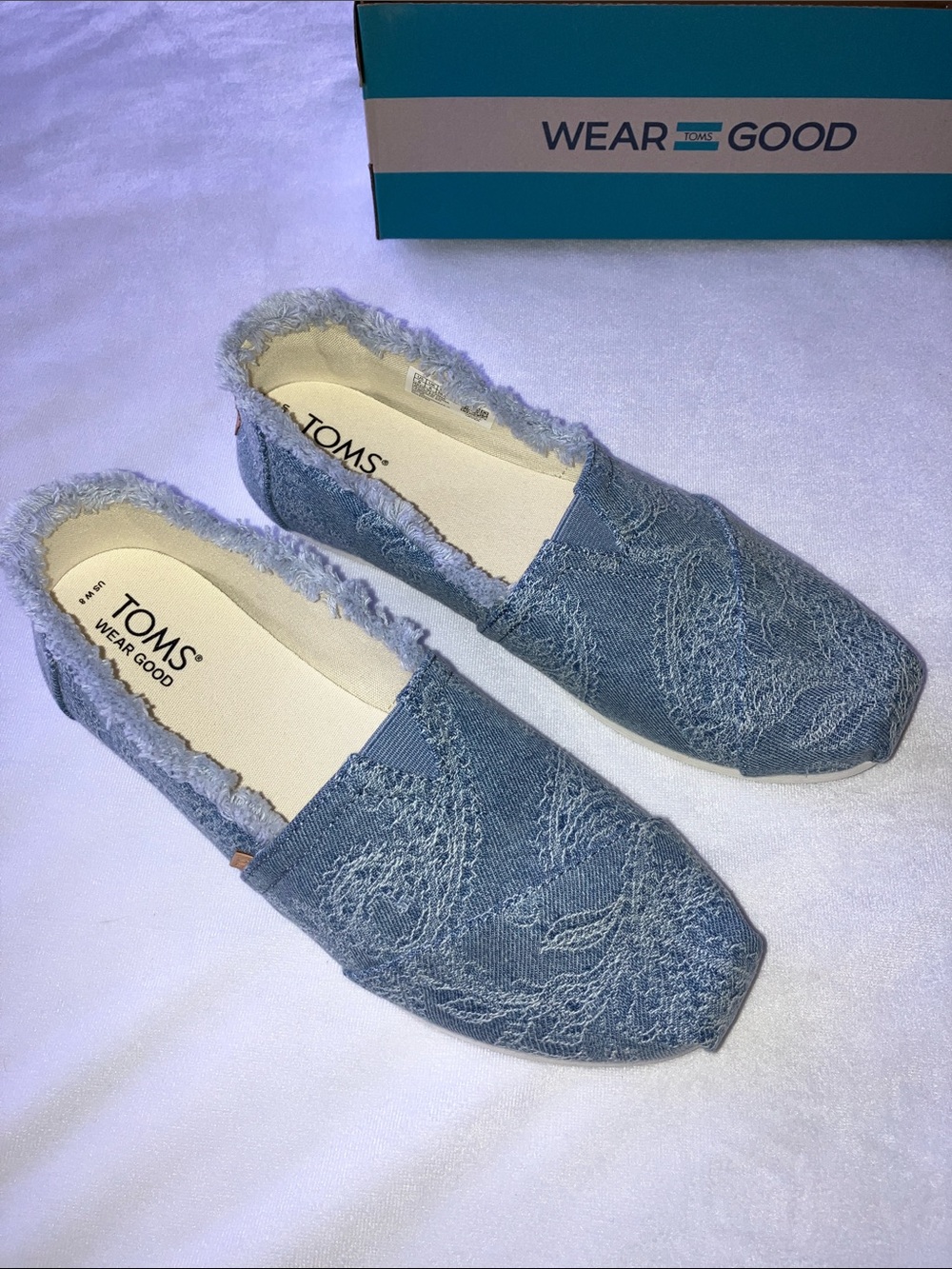 Toms Alpargata Shoes Denim Floral